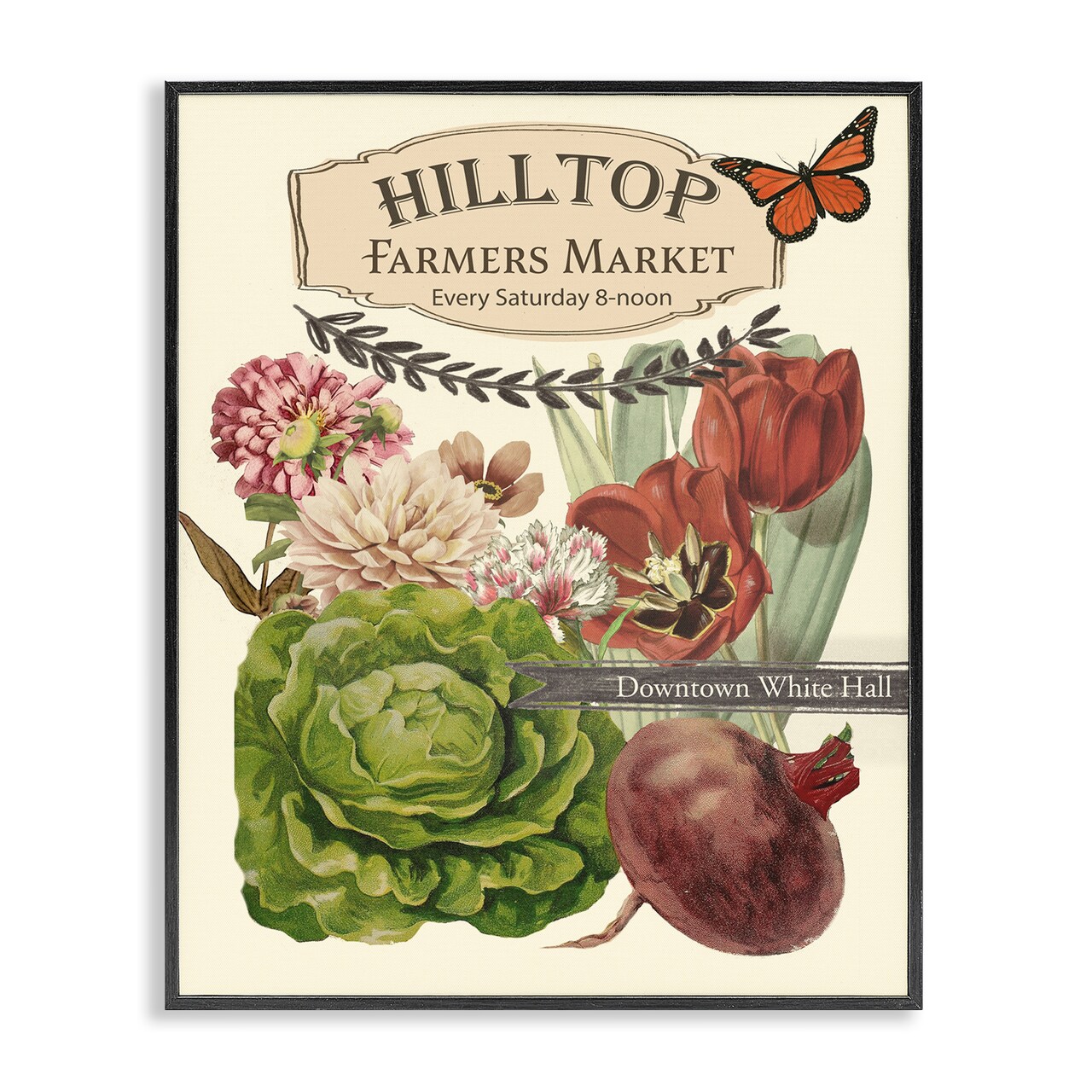 Stupell Industries Rustic Farmers Market Goods Framed Giclee Wall Art Design by Grace Popp